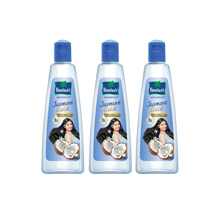 Parachute Set Of 3 Advansed Jasmine Gold Coconut Hair Oil - 500ml Each