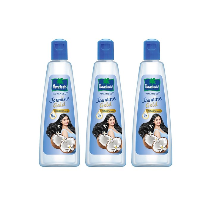 Parachute Set Of 3 Advansed Jasmine Gold Coconut Hair Oil - 300ml Each