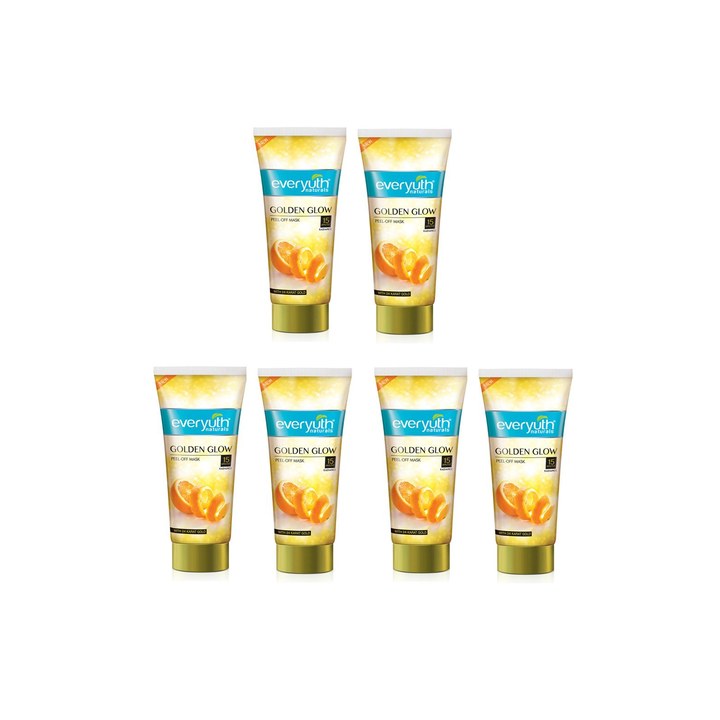 everyuth Naturals Set Of 6 Advanced Golden Glow Peel-Off Mask With 24K Gold - 100g Each