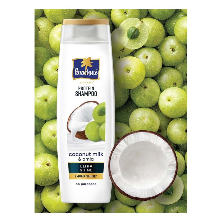 Parachute Advansed Ultra Shine Protein Shampoo with Coconut Milk & Amla - 340 ml