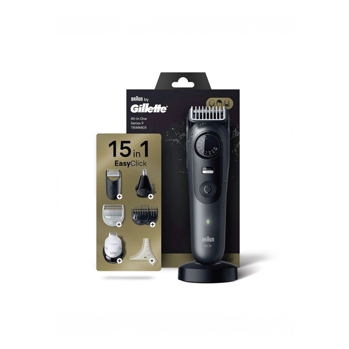 Gillette Series 9 AIO Trimmer with 15 Attachments + 40 Length Settings - Black