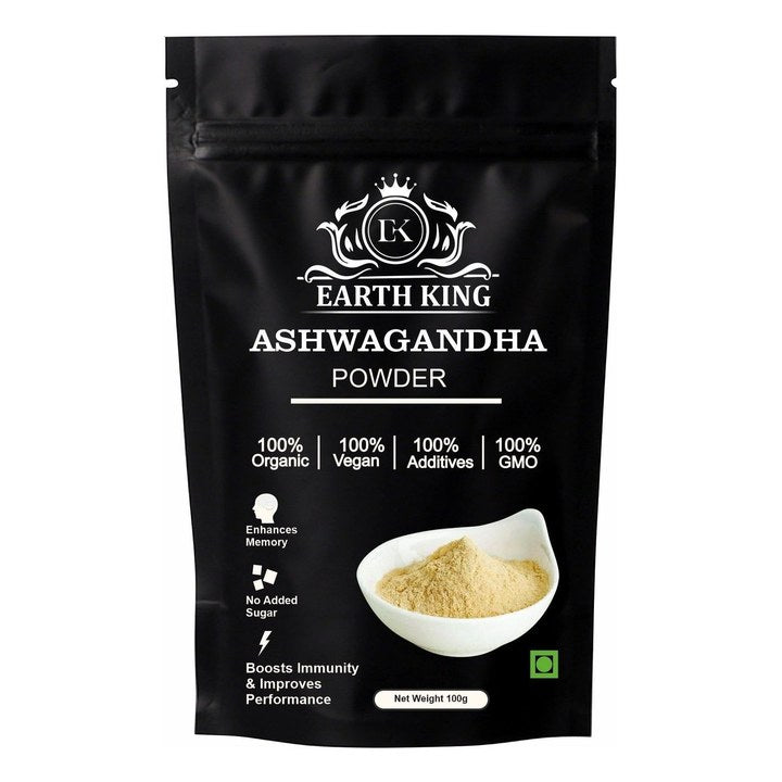 EARTH KING 100% Pure Ashwagandha Powder - 100 g