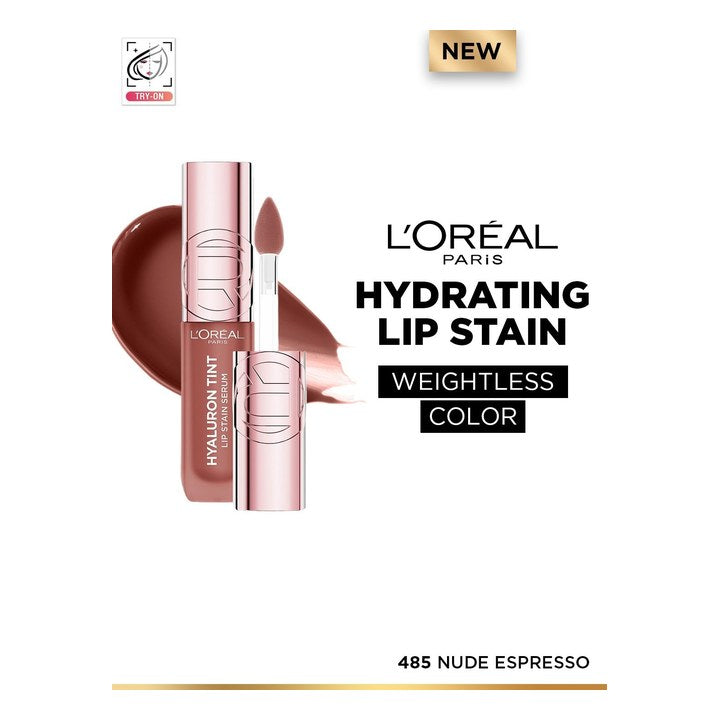 LOreal Paris Hyaluron Tint Weightless Lip Stain Serum 5 ml - Nude Espresso 485