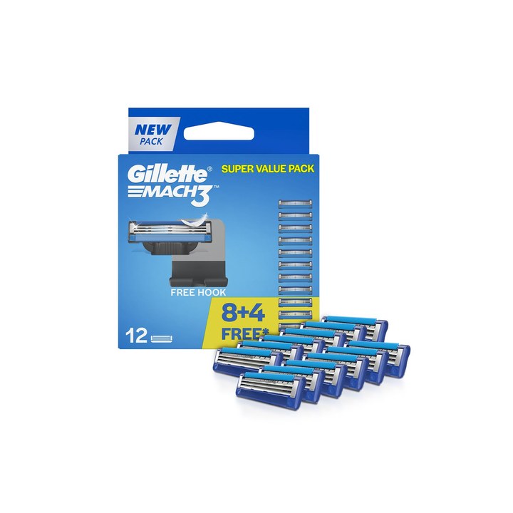 Gillette Men Mach3 Set of 12 Shaving Blades