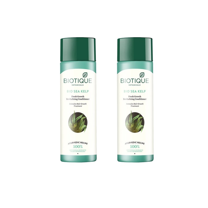 Biotique Unisex Pack Of 2 Bio Sea Kelp Fresh Growth Revitalizing Conditioner 120 ml
