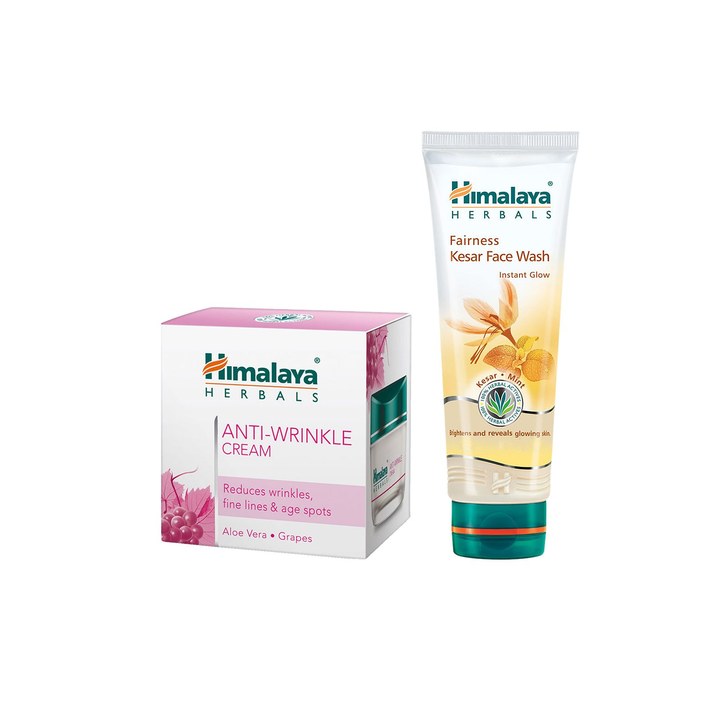 Himalaya Unisex Anti-Wrinkle Cream & Fairness Kesar Face Wash Set