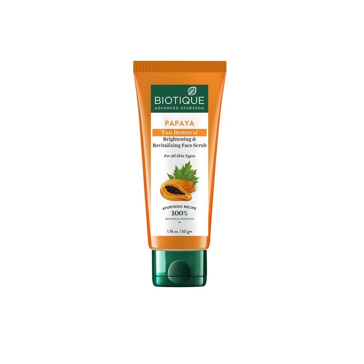 Biotique Unisex Papaya Revitalizing Tan Removal Scrub 50 g