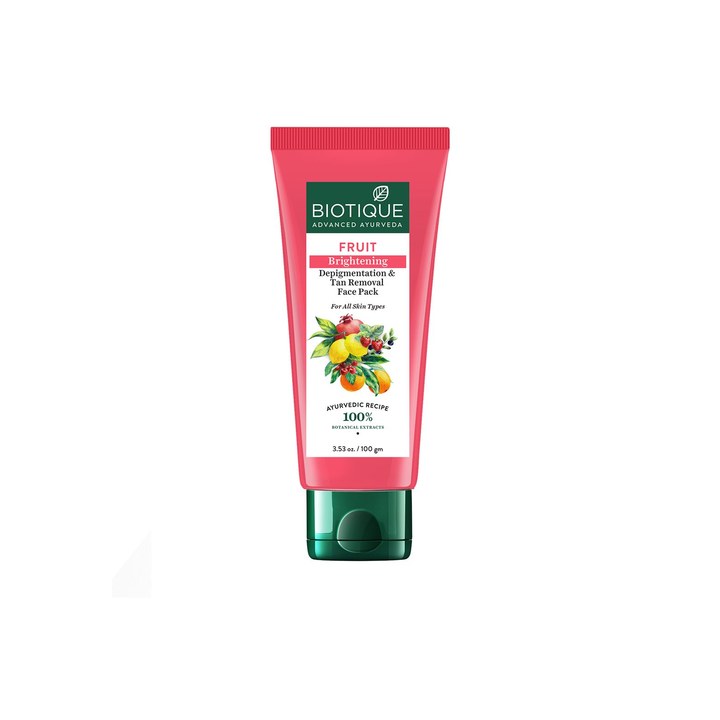 Biotique Fruit Brightening Depigmentation & Tan Removal Face Pack 100g