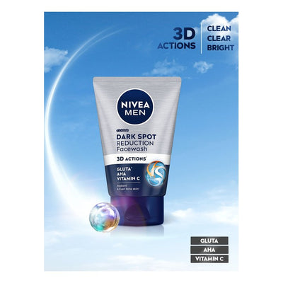 NIVEA Men Dark Spot Reduction Face Wash Vitamin C Oil Control Cleanser 100g