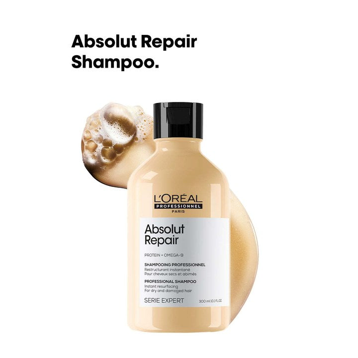 LOreal Professionnel Absolut Repair Shampoo for Dry Hair with Protein & Omega-9 - 300ml