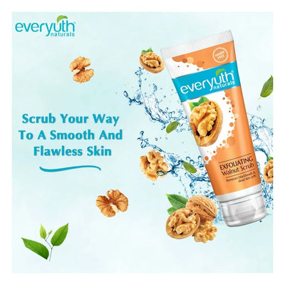 Everyuth Naturals Exfoliating Walnut Scrub (Pack of 2 x 100g = 200g)