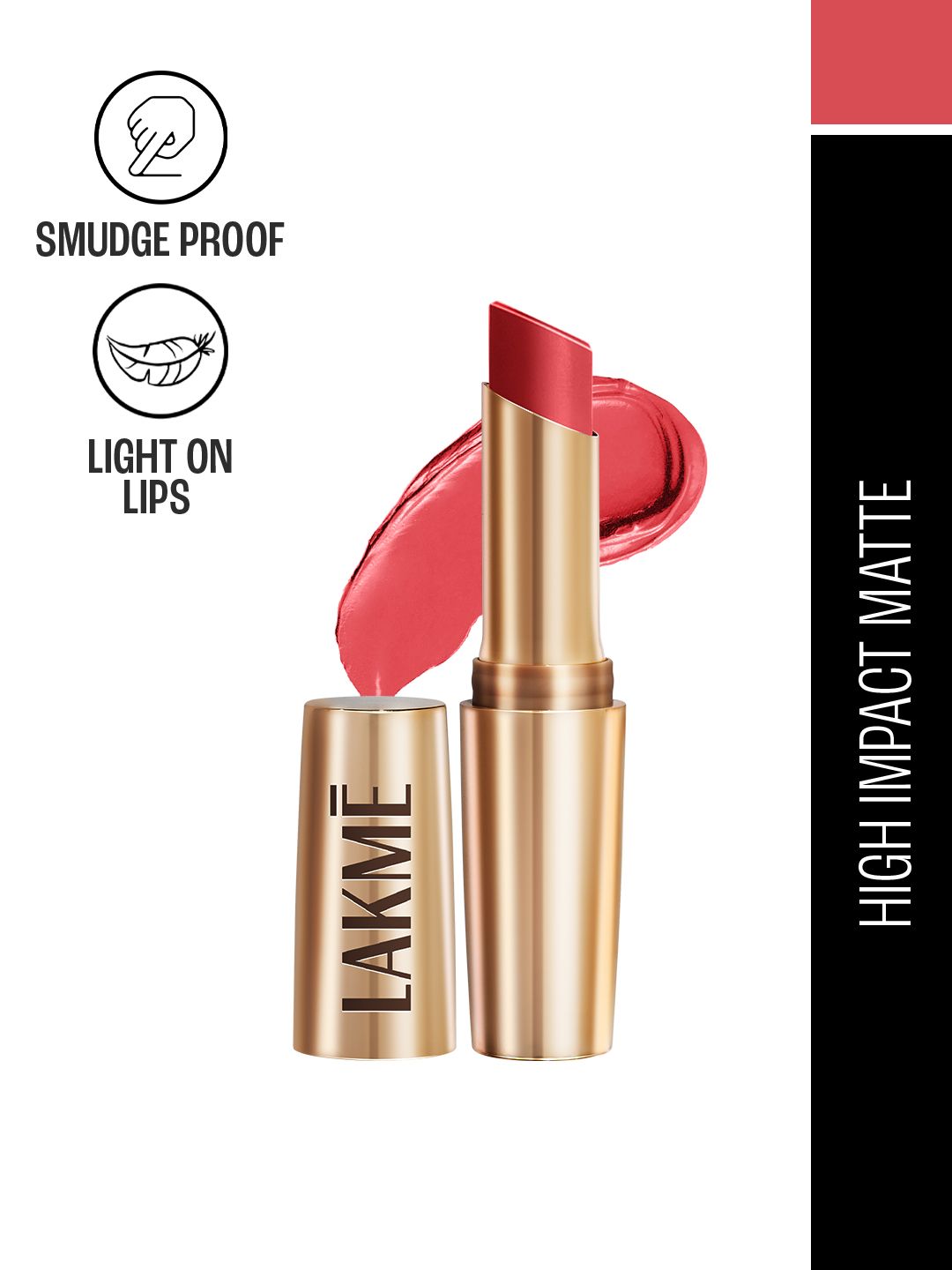 Lakme 9to5 Powerplay Priming Matte Lipstick With Vit E Lasts 16Hr 3.6g - Peachy Affair