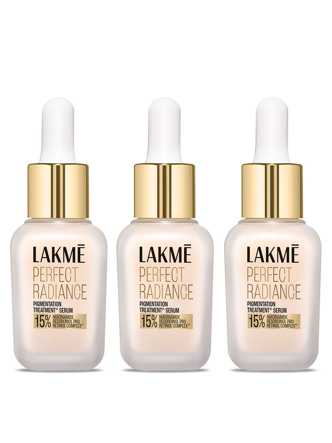 Lakme Set of 3 Perfect Radiance Serum with 15% Niacinamide Resorcinol Pro - 15 ml each