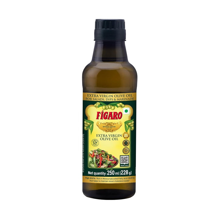 Fígaro Extra Virgin Olive Oil- 100% Natural and Cold Extracted-Perfect for Salad, Paratha, Marinade - Imported from Spain- 250ml Bottle