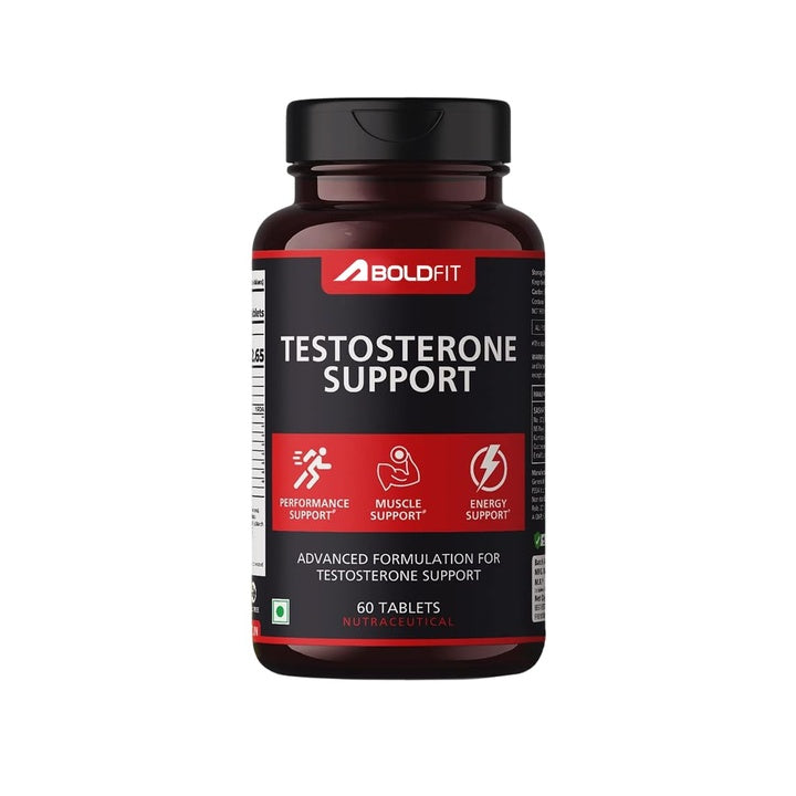 Boldfit Testosterone Booster Supplement for Men with Ashwagandha, Ginseng, Kaunch Beej & Tribulus Terrestris Testo booster for Energy, Strength, Muscle Growth, Stamina & Performance Pre & Post Workout Supplement- 60 Testo Tablet
