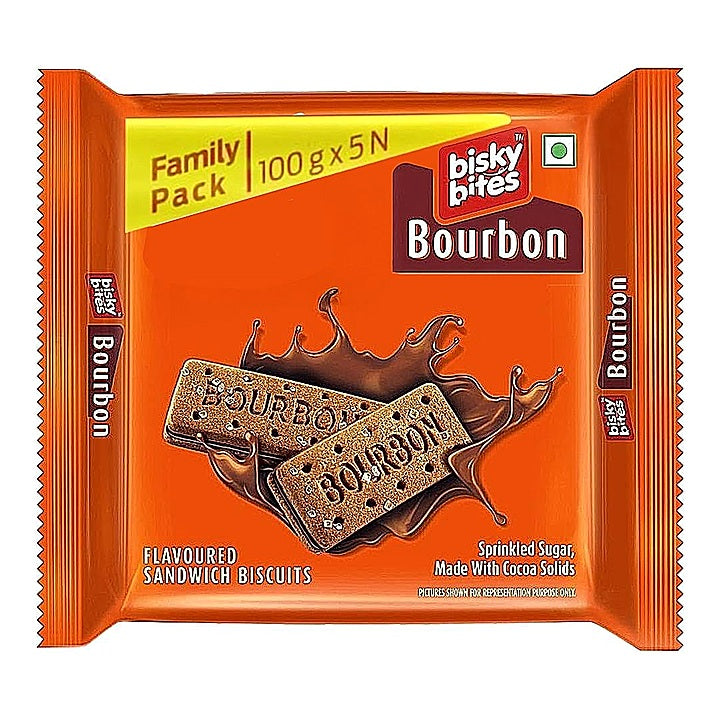 Bisky Bites Bourbon Sandwich Biscuits : 500 g