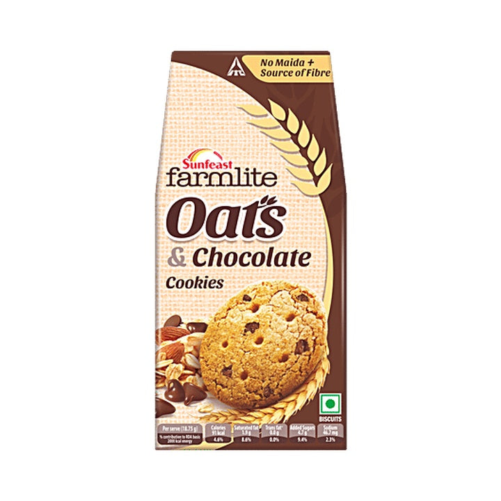 Sunfeast Farmlite Biscuit - Cookies - Oats & Chocolate (150 g)