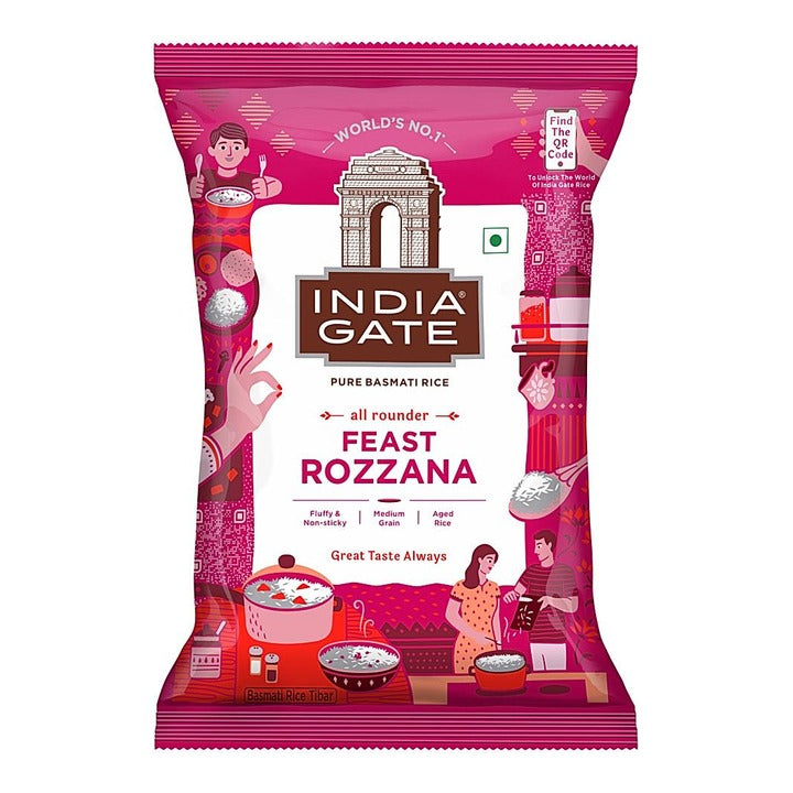 India Gate Pure Basmati Rice Feast Rozzana : 1 kg