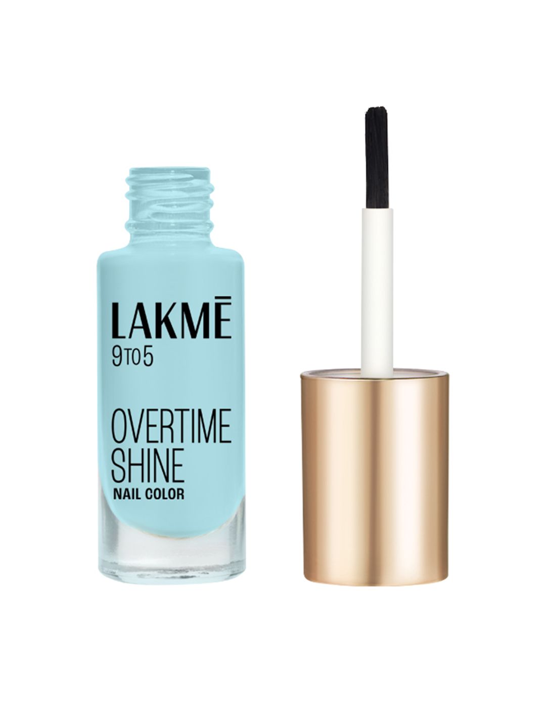 Lakme 9to5 Overtime Shine Glossy Long Lasting & Quick Dry Nail Color 6ml - Sky Blue