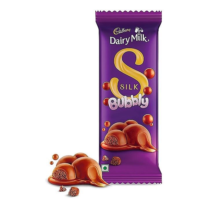 Cadbury Dairy Milk Silk Bubbly Chocolate Bar : 112 g