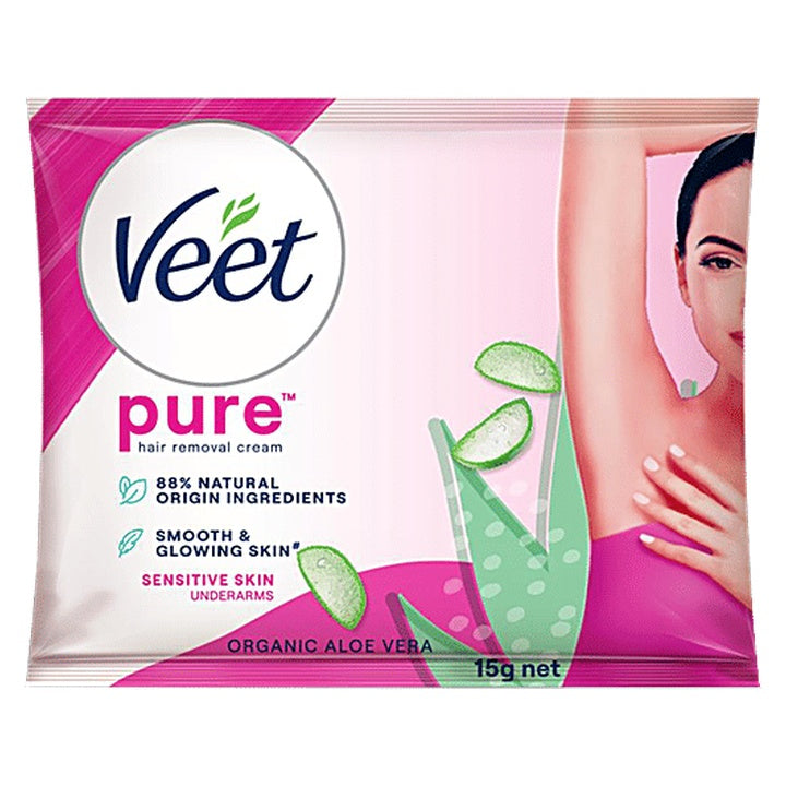 Veet Pure Hair Removal Cream, For Sensitive Skin (15 g)