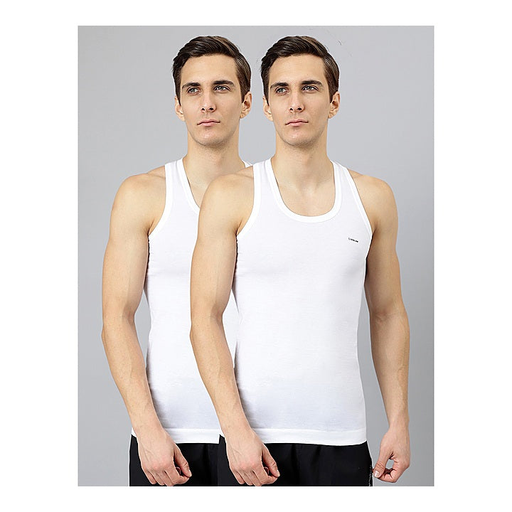 Dollar Bigboss Men's Vest - 100 (XXL) - White : 2 Piece