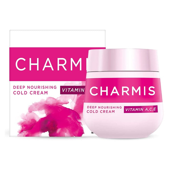 Charmis Deep Nourishing Cold Cream 200ml | Vitamin A, C, E | Sun Damage Protection | Minimizes TEWL |Soft, Glowing & Nourished Skin | Dry/Normal/Oily/ All Skin Types | Dermat Tested | In-vivo tested