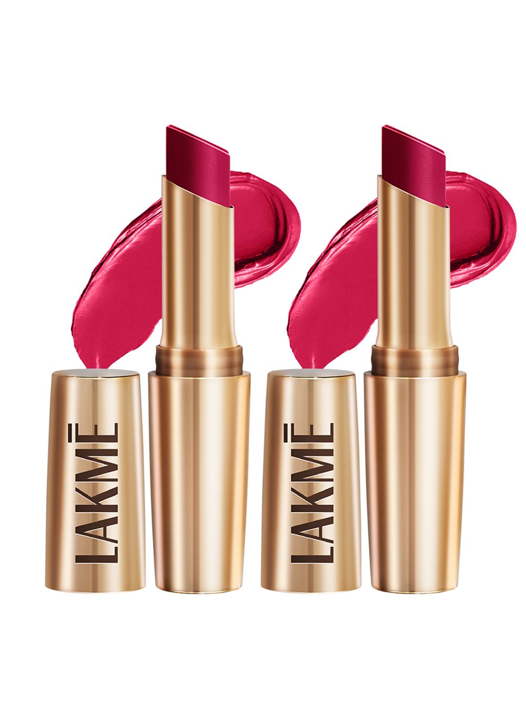 Lakme Set of 2 9to5 Powerplay Priming Matte Lipstick 3.6g each - Rose Day