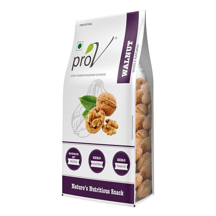 ProV Premium California Walnuts Whole | 500g | Rich in Omega-3 & Protein | Supports Heart & Brain Health | Natural Akhrot