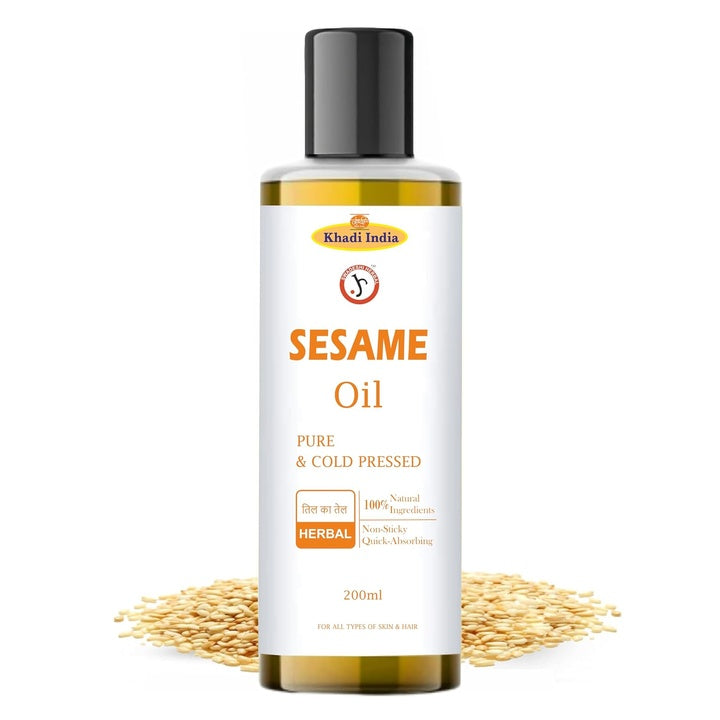 Pure & Herbal Sesame Hair Oil for Hair and Skin, (Til, gingelly) | 100% Pure, Natural & Coldpressed | 200ml