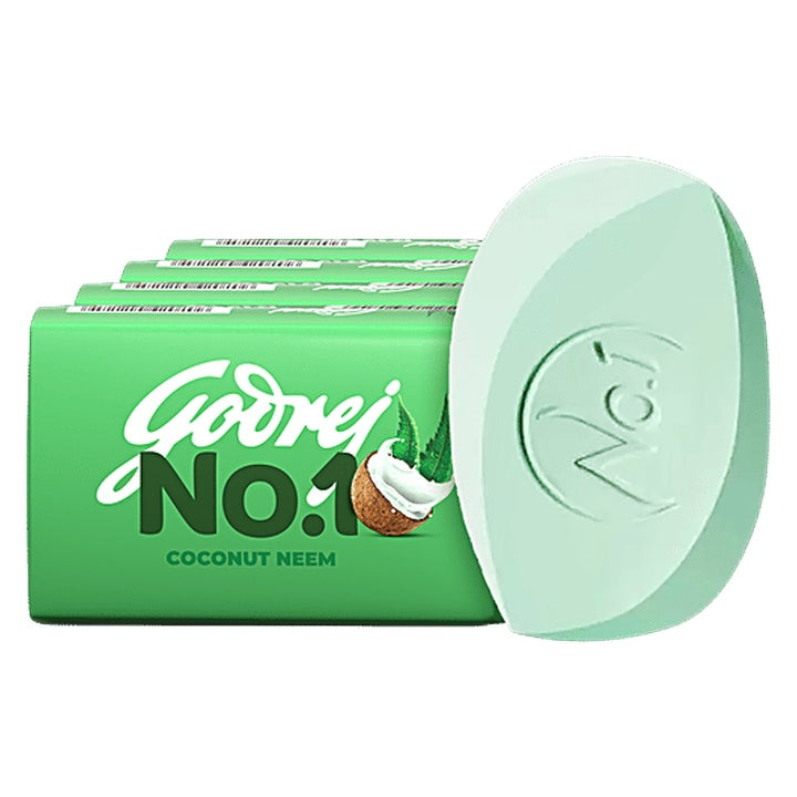 Godrej No.1 Coconut & Neem Bathing Soap - Gives Silky Smooth Skin (150 g)