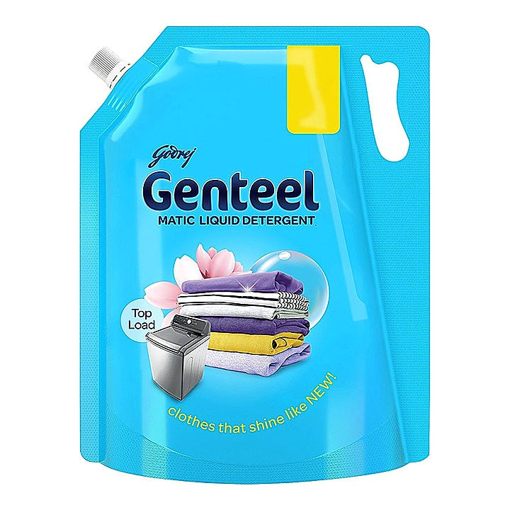 Godrej Genteel Matic Liquid Detergent - Top Load Pouch : 4 Kg
