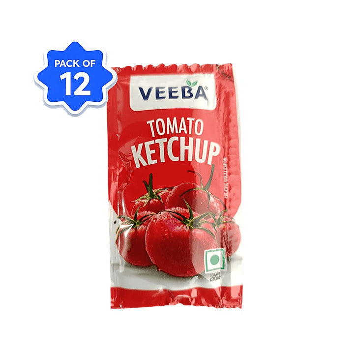 Veeba - Tomato Ketchup Sachets, 8 gm x 100 (Pack of 12)