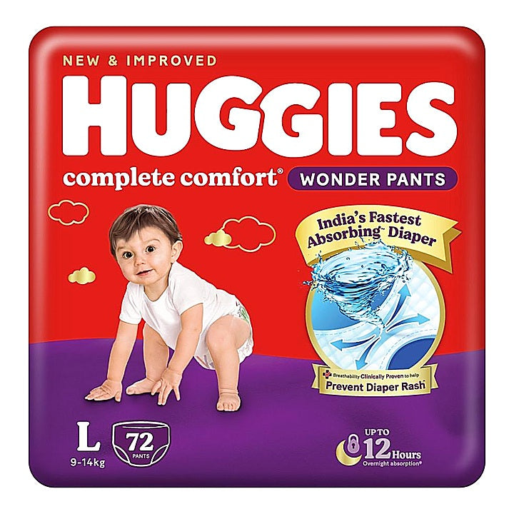 Huggies Wonder Pants - Large : 72 U