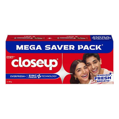 Closeup Everfresh+ Zinc Fresh+ Red Hot Toothpaste (2Nx150 g)