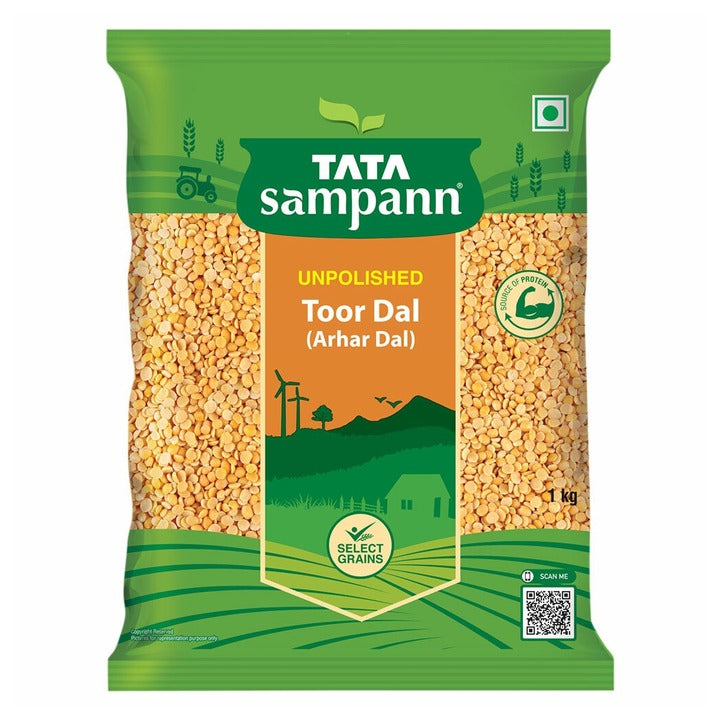 Tata Sampann Unpolished Tur / Arhar Dal 1 kg