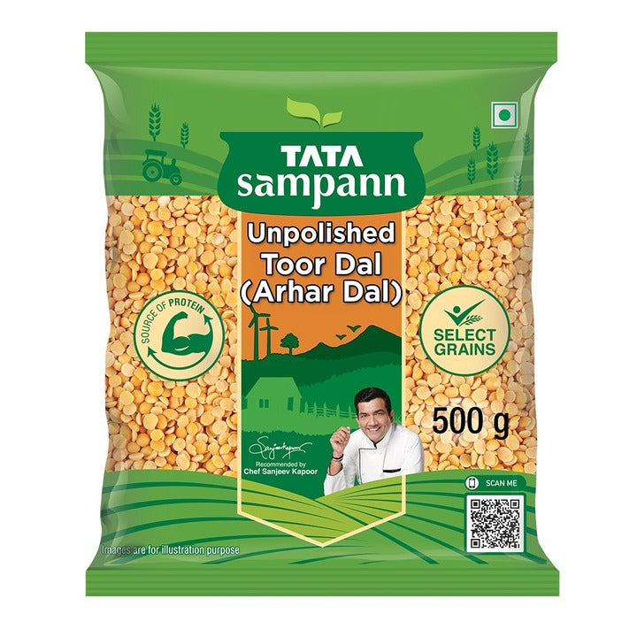 Tata Sampann Unpolished Toor / Arhar Dal 500 g