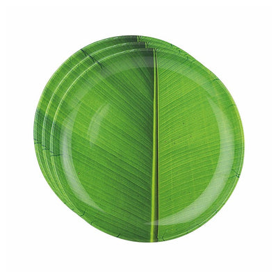 Wood & Kemp Assorted Melamine Banana Leaf Thali 12 inch (Design/colour may vary)