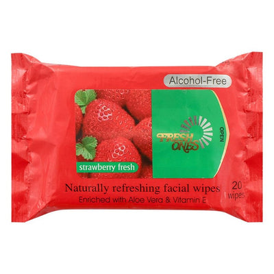 Freshones Strawberry Facial Wipes 20 pcs