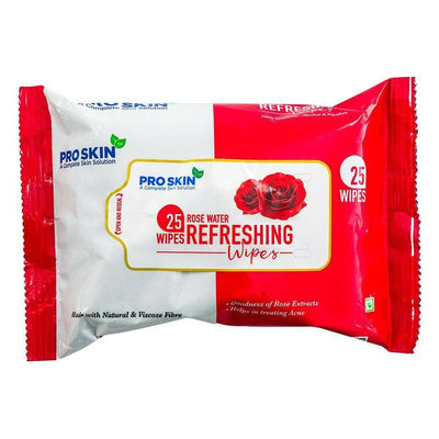 Pro Skin Rose Water Refreshing Wipes 25 pcs