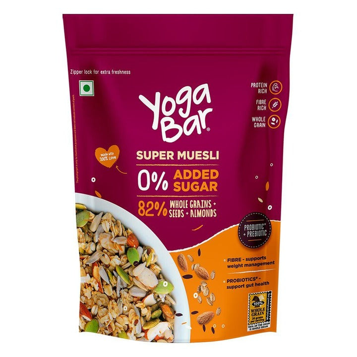 Yogabar Super Muesli With Whole Grains Seeds & Almonds 400 g