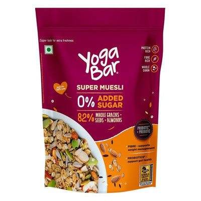 Yogabar Super Muesli With Whole Grains Seeds & Almonds 400 g