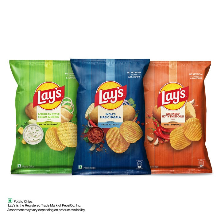 Lay's Assorted Flavours Potato Chips 240 g (Pack of 3)