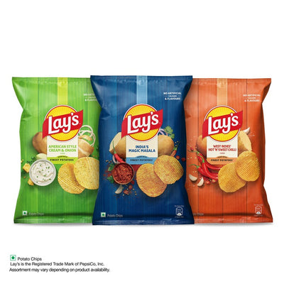 Lay's Assorted Flavours Potato Chips 240 g (Pack of 3)
