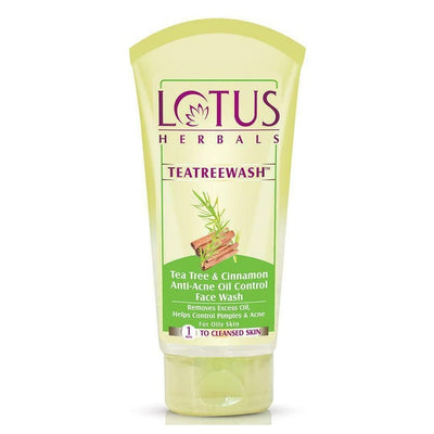 Lotus Herbals Teatreewash & Cinnamon Anti-Acne Oil Control Face Wash for Oily Skin 150 g