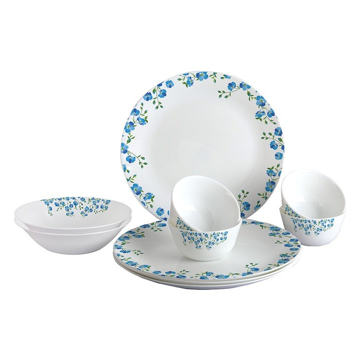 Cello Zarah Blue Blossom Opalware Dinner Set (10 pcs)