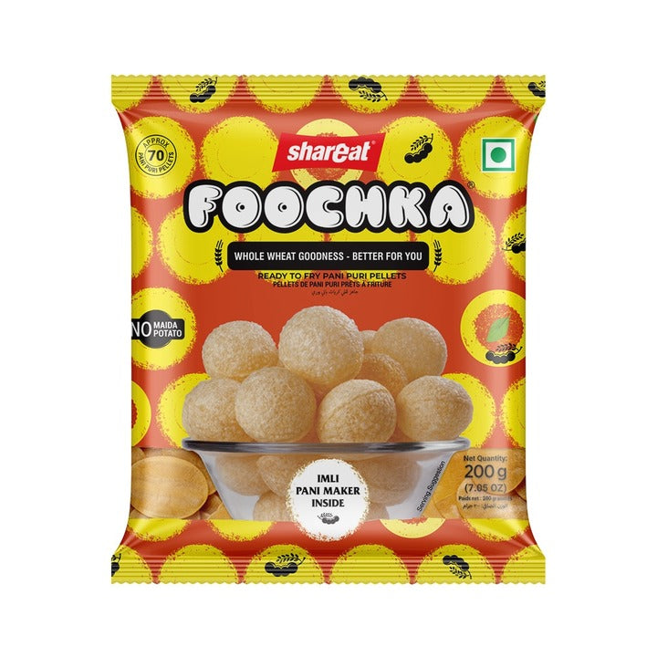 Shareat Foochka Whole Wheat Pani Puri with Imli Pani Maker 200 g