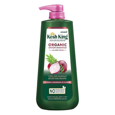 Kesh King Ayurvedic Hairfall Expert Organic Onion Shampoo with Curry Leaves 600 ml