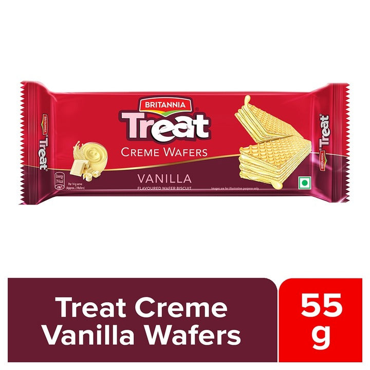 Britannia Treat Vanilla Creme Wafer Biscuit 55 g
