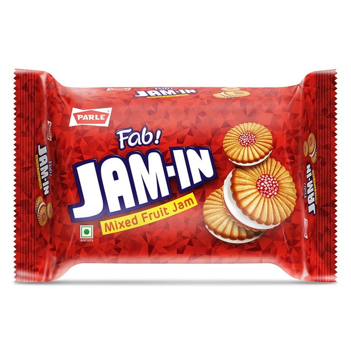 Parle Fab Jam-In Mixed Fruit Sandwich Biscuits 450 g